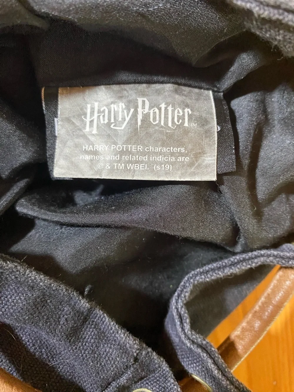 Harry Potter Hogwarts Alumni Varsity Stripe Canvas Bookbag Backpack Knapsack